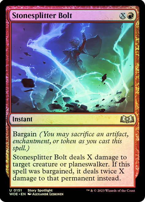 Stonesplitter Bolt\nWilds of Eldraine\nSingle\nMagic The Gathering