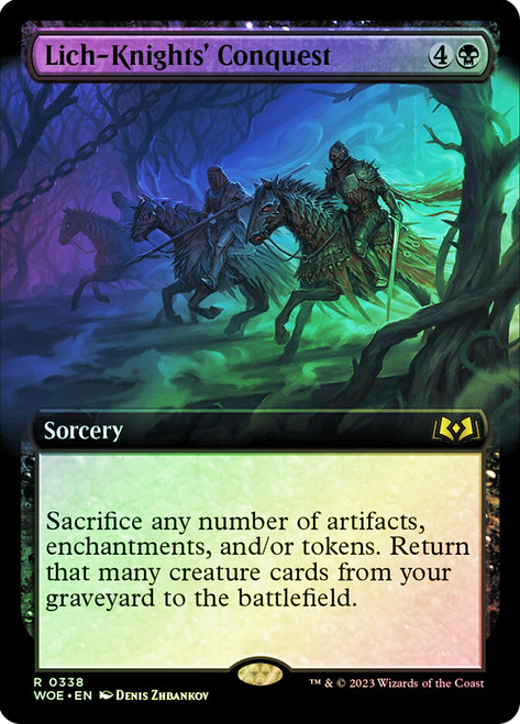 Lich-Knights' Conquest (Extended Art)\nWilds of Eldraine - Variants\nSingle\nMagic The Gathering