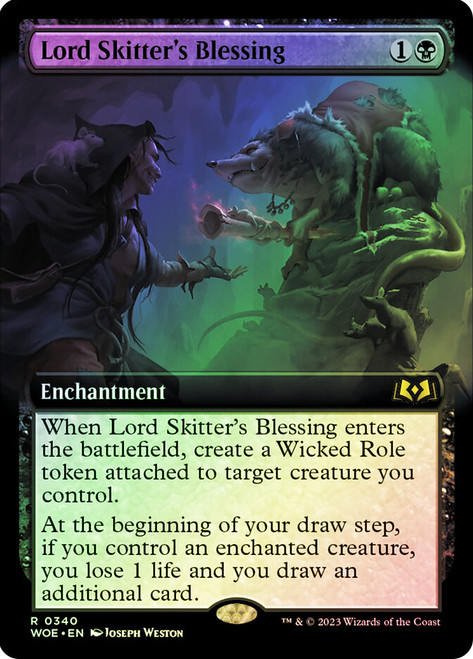 Lord Skitter's Blessing (Extended Art)\nWilds of Eldraine - Variants\nSingle\nMagic The Gathering