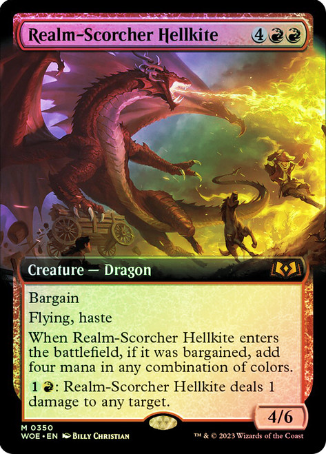 Realm-Scorcher Hellkite (Extended Art)\nWilds of Eldraine - Variants\nSingle\nMagic The Gathering