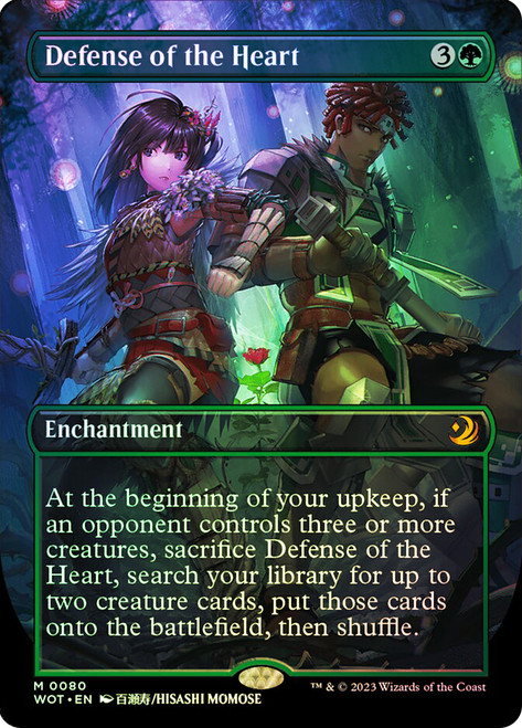 Defense of the Heart (#080) (Borderless)\nEnchanting Tales\nSingle\nMagic The Gathering