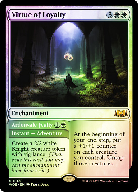 Virtue of Loyalty // Ardenvale Fealty\nWilds of Eldraine\nSingle\nMagic The Gathering