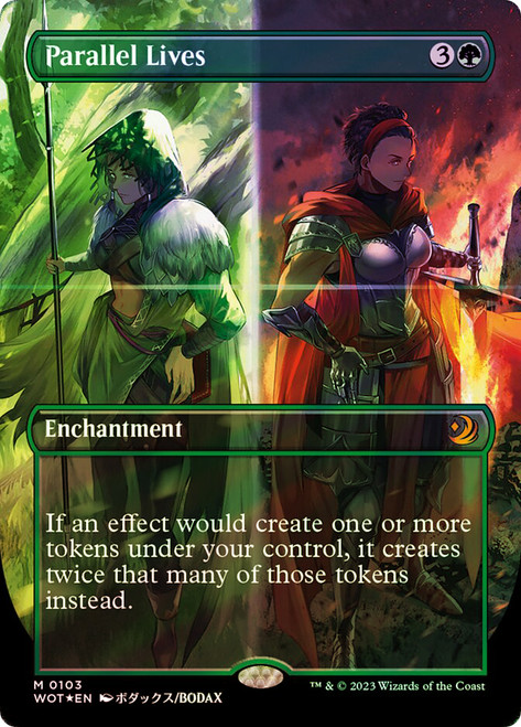 Parallel Lives (Borderless) (Confetti Foil)\nEnchanting Tales - Alternate Foil\nSingle\nMagic The Gathering