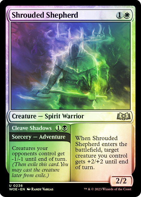 Shrouded Shepherd // Cleave Shadows\nWilds of Eldraine\nSingle\nMagic The Gathering