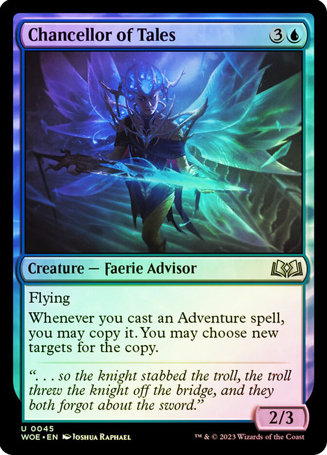 Chancellor of Tales\nWilds of Eldraine\nSingle\nMagic The Gathering