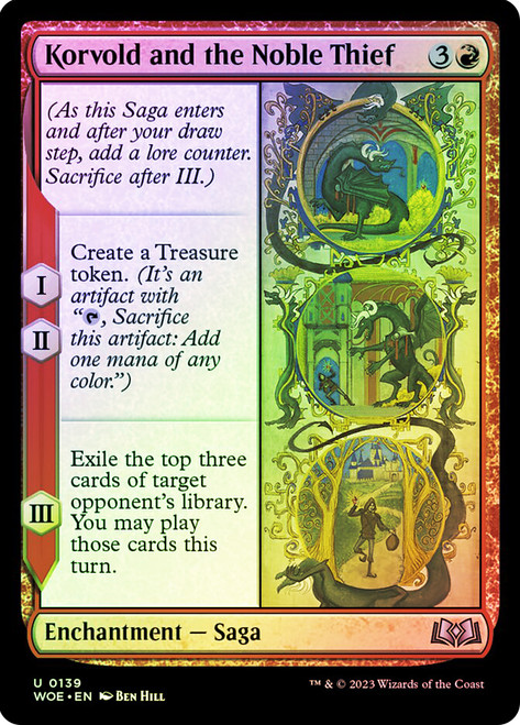 Korvold and the Noble Thief\nWilds of Eldraine\nSingle\nMagic The Gathering