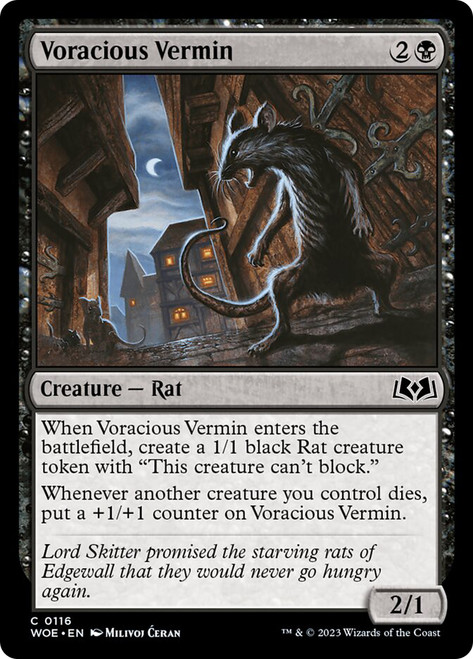 Voracious Vermin\nWilds of Eldraine\nSingle\nMagic The Gathering