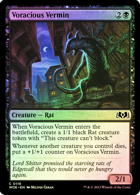Voracious Vermin\nWilds of Eldraine\nSingle\nMagic The Gathering