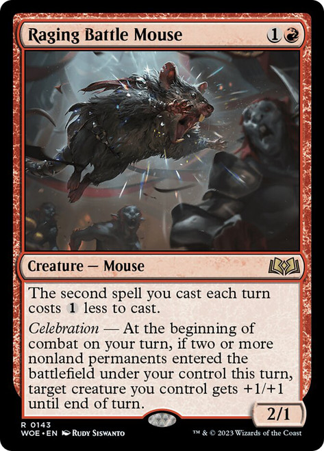 Raging Battle Mouse\nWilds of Eldraine\nSingle\nMagic The Gathering