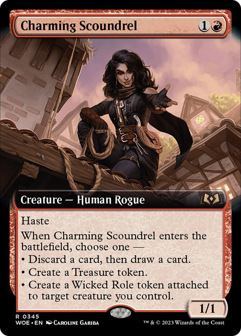 Charming Scoundrel (Extended Art)\nWilds of Eldraine - Variants\nSingle\nMagic The Gathering