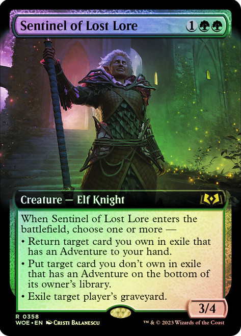 Sentinel of Lost Lore (Extended Art)\nWilds of Eldraine - Variants\nSingle\nMagic The Gathering