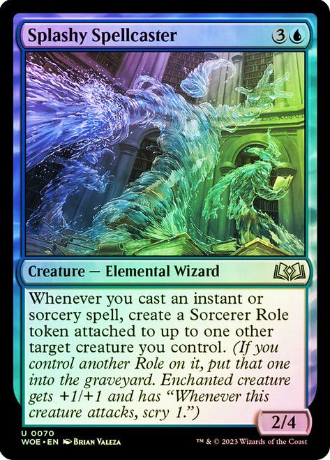 Splashy Spellcaster\nWilds of Eldraine\nSingle\nMagic The Gathering