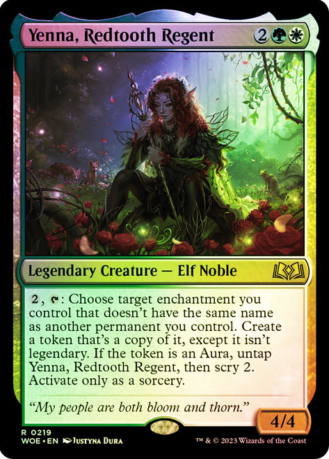 Yenna, Redtooth Regent\nWilds of Eldraine\nSingle\nMagic The Gathering