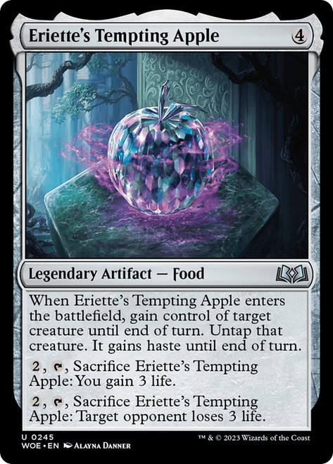 Eriette's Tempting Apple\nWilds of Eldraine\nSingle\nMagic The Gathering