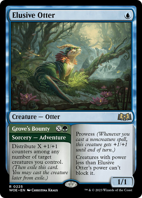Elusive Otter // Grove's Bounty\nWilds of Eldraine\nSingle\nMagic The Gathering