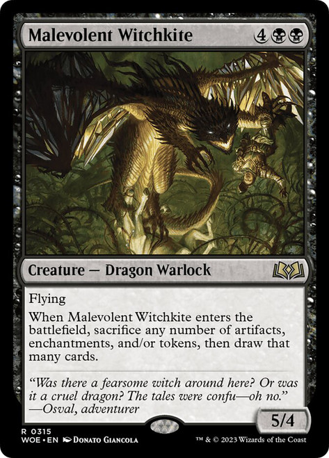 Malevolent Witchkite\nWilds of Eldraine\nSingle\nMagic The Gathering