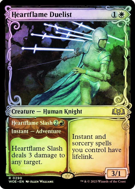 Heartflame Duelist // Heartflame Slash (Showcase)\nWilds of Eldraine - Variants\nSingle\nMagic The Gathering