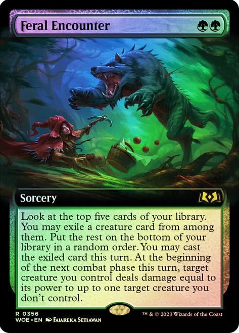Feral Encounter (Extended Art)\nWilds of Eldraine - Variants\nSingle\nMagic The Gathering