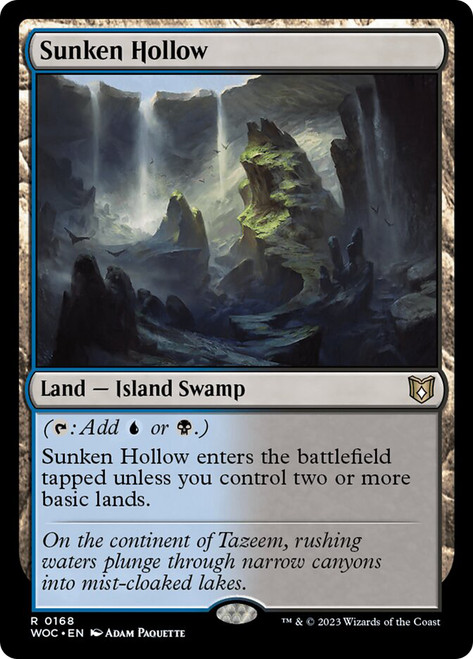 Sunken Hollow\nWilds of Eldraine Commander\nSingle\nMagic The Gathering