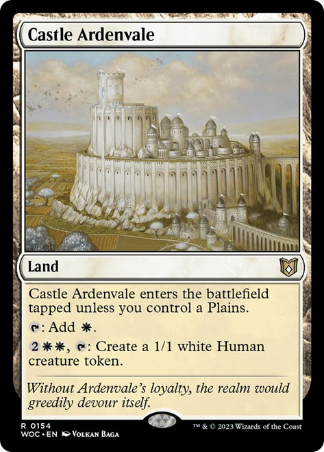 Castle Ardenvale\nWilds of Eldraine Commander\nSingle\nMagic The Gathering