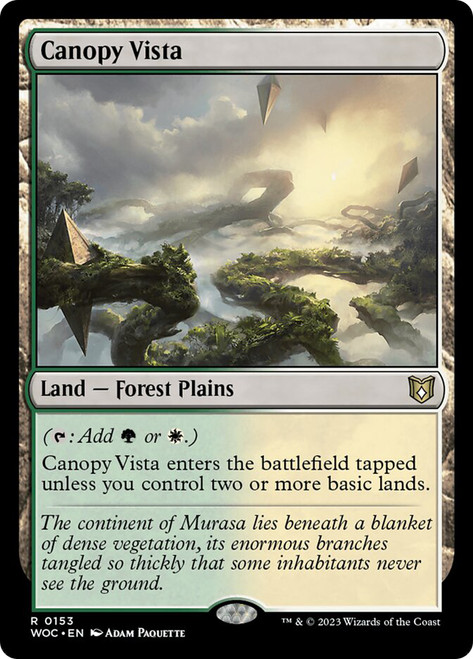 Canopy Vista\nWilds of Eldraine Commander\nSingle\nMagic The Gathering