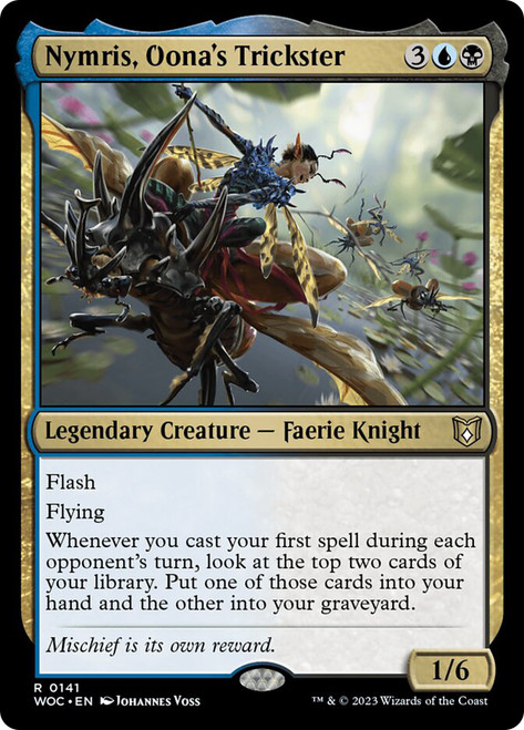 Nymris, Oona's Trickster\nWilds of Eldraine Commander\nSingle\nMagic The Gathering