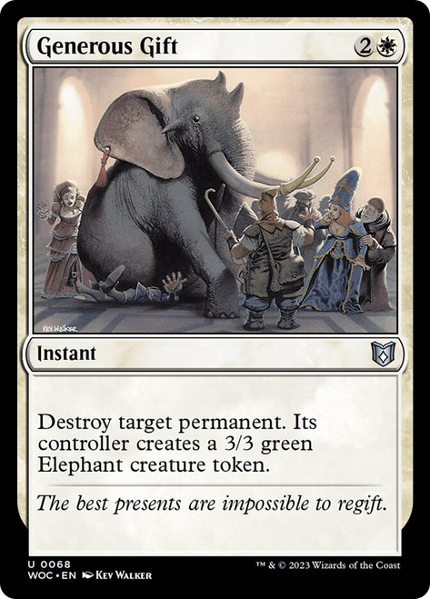 Generous Gift\nWilds of Eldraine Commander\nSingle\nMagic The Gathering