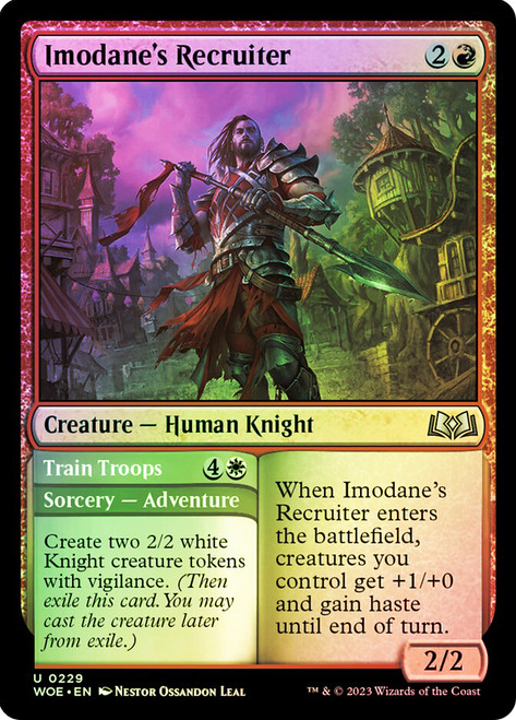 Imodane's Recruiter // Train Troops\nWilds of Eldraine\nSingle\nMagic The Gathering