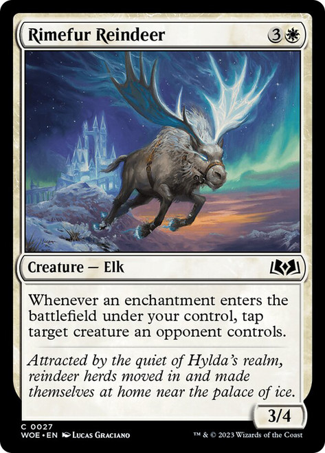 Rimefur Reindeer\nWilds of Eldraine\nSingle\nMagic The Gathering