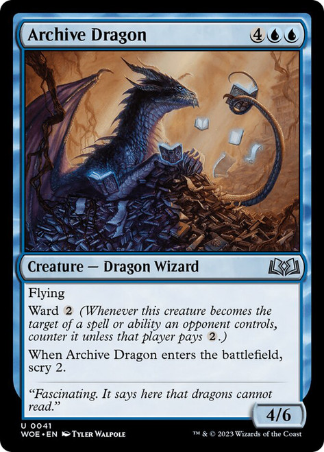 Archive Dragon\nWilds of Eldraine\nSingle\nMagic The Gathering