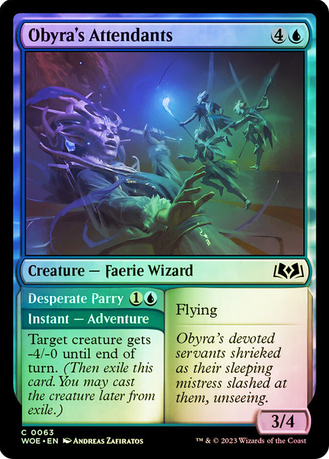 Obyra's Attendants // Desperate Parry\nWilds of Eldraine\nSingle\nMagic The Gathering