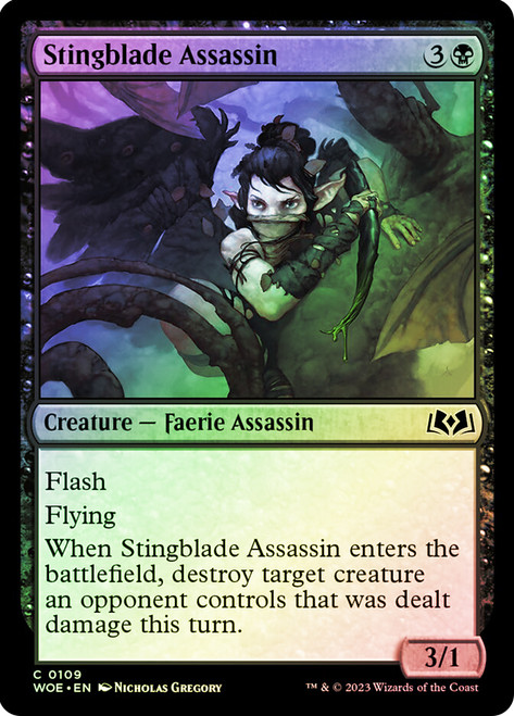 Stingblade Assassin\nWilds of Eldraine\nSingle\nMagic The Gathering
