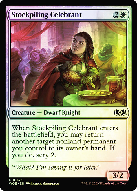 Stockpiling Celebrant\nWilds of Eldraine\nSingle\nMagic The Gathering