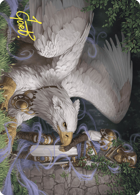 {Dutiful Griffin Art Card} (Signed)\nArt Series: Wilds of Eldraine - Variants\nSingle\nMagic The Gathering