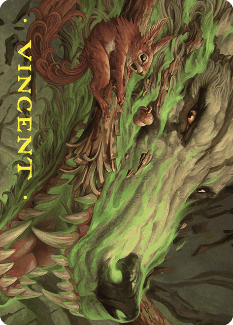 {Leaping Ambush Art Card} (Signed)\nArt Series: Wilds of Eldraine - Variants\nSingle\nMagic The Gathering