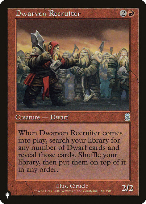 Dwarven Recruiter\nPlaneswalker Symbol Reprints\nSingle\nMagic The Gathering