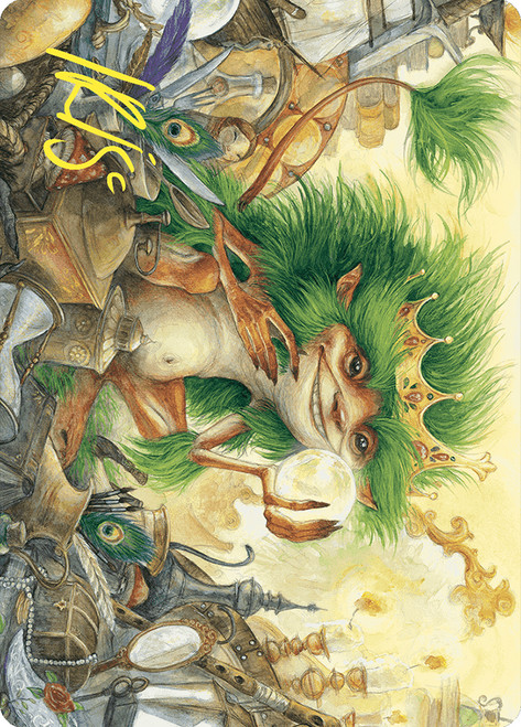 {Knickknack Ouphe Art Card} (Signed)\nArt Series: Wilds of Eldraine - Variants\nSingle\nMagic The Gathering