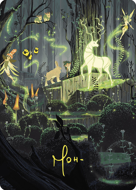 {Primal Vigor Art Card} (Signed)\nArt Series: Wilds of Eldraine - Variants\nSingle\nMagic The Gathering