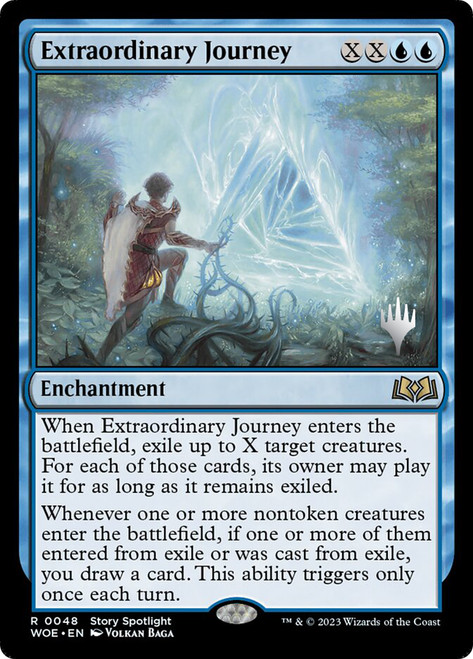 Extraordinary Journey (Promo Pack) (Wilds of Eldraine)\nPromo: Planeswalker Stamped\nSingle\nMagic The Gathering