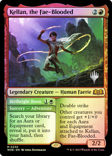 Kellan, the Fae-Blooded // Birthright Boon (Promo Pack) (Wilds of Eldraine)\nPromo: Planeswalker Stamped\nSingle\nMagic The Gathering