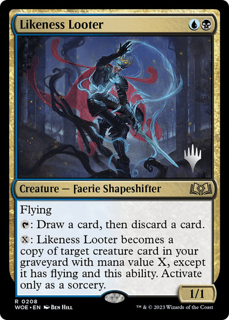 Likeness Looter (Promo Pack) (Wilds of Eldraine)\nPromo: Planeswalker Stamped\nSingle\nMagic The Gathering