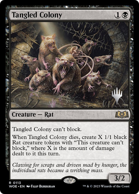 Tangled Colony (Promo Pack) (Wilds of Eldraine)\nPromo: Planeswalker Stamped\nSingle\nMagic The Gathering
