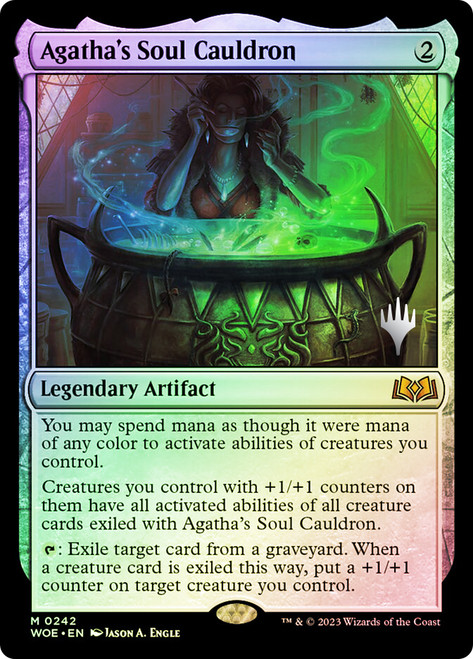 Agatha's Soul Cauldron (Promo Pack) (Wilds of Eldraine)\nPromo: Planeswalker Stamped\nSingle\nMagic The Gathering