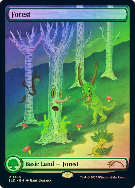 Forest (Secret Lair) (#1386) (Full Art)\nPromo: General\nSingle\nMagic The Gathering