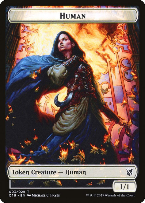 {Human Token} // {Pegasus Token}\nCommander 2019\nSingle\nMagic The Gathering