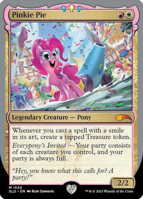 mtg pinkie pie card MTGFoilPinkie Pie/ Everyponys Invited Your party consists of each creature you control Pinkie Pie Card - Etsy