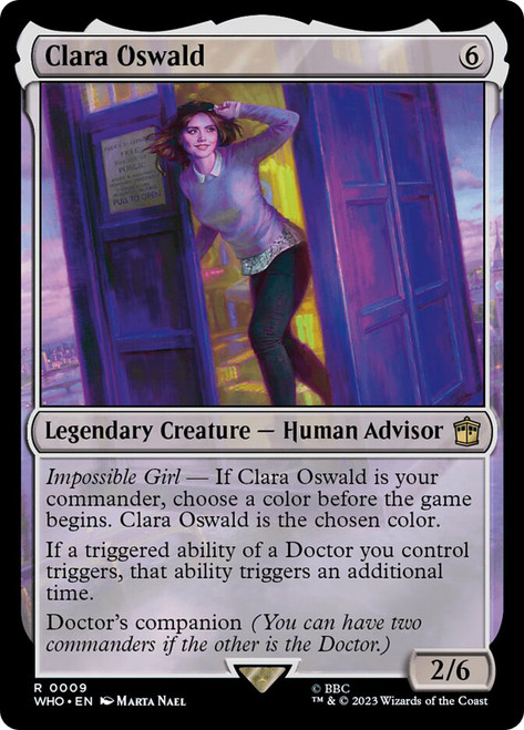 Clara Oswald\nDoctor Who Commander\nSingle\nMagic The Gathering