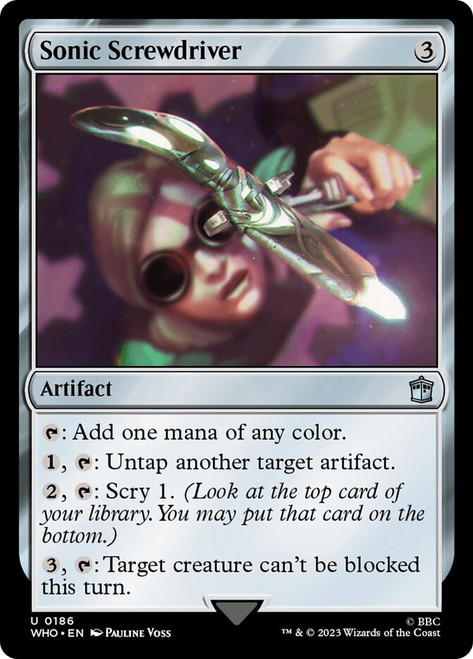 Sonic Screwdriver (#186)\nDoctor Who Commander\nSingle\nMagic The Gathering
