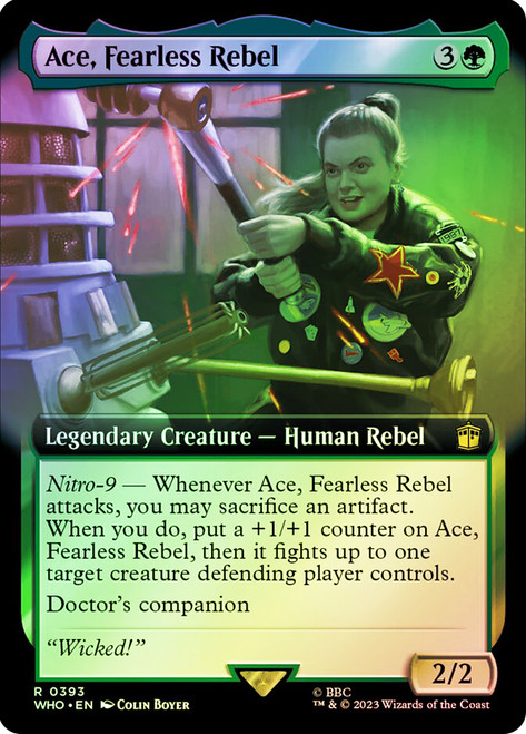 Ace, Fearless Rebel (Extended Art)\nDoctor Who Commander - Variants\nSingle\nMagic The Gathering