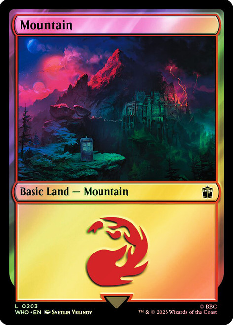 Mountain (#203)\nDoctor Who Commander\nSingle\nMagic The Gathering